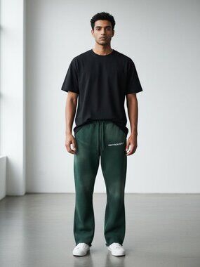 Retrovert Flare Green Sweatpants Size S Small Mens